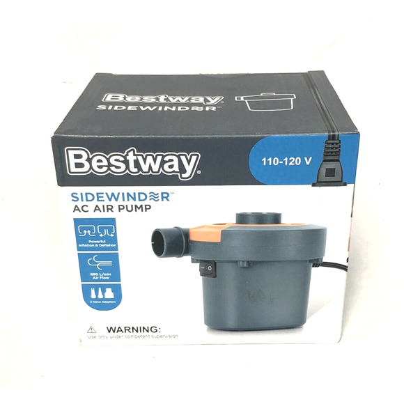 Bestway Sidewinder AC Air Pump 110-120V Inflation And Deflation Camping ''NEW'' - Picture 1 of 5